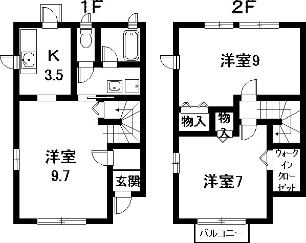 【間取り】 | グランデ　ビラッジョB