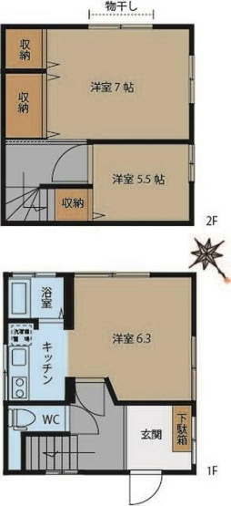 【間取り】 | 岩戸南4丁目戸建
