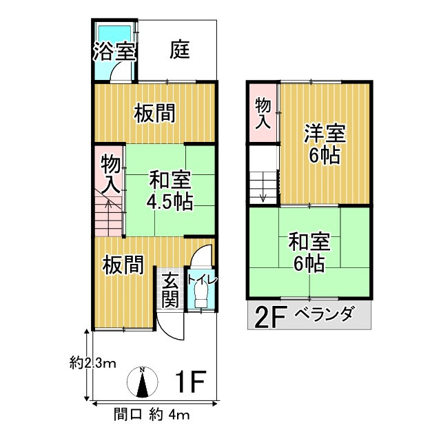 鷹峯藤林町 中古戸建の間取り