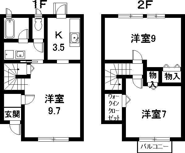 【間取り】 | グランデ　ビラッジョB