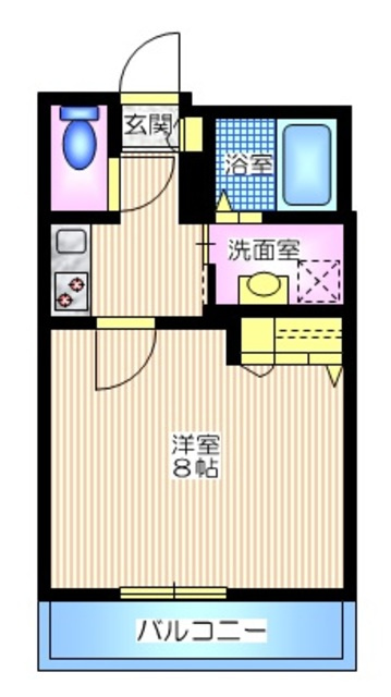 ＬＡＭＢＳ　ＨＩＬＬの間取り|8帖の広々とした洋室