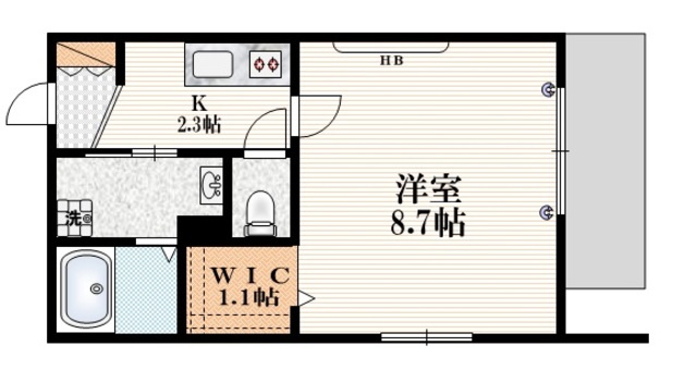 HOUSE OCTの間取り|★角部屋・２面採光★