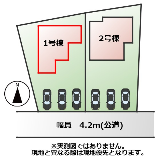 グラファーレ那須塩原市太夫塚の区画図|【全2棟】各号棟の詳細については、お気軽にお問い合わせください♪