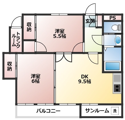 メゾンドール杉浦の間取り