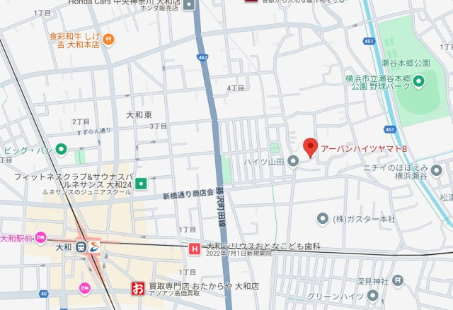 アーバンハイツYAMATOの地図