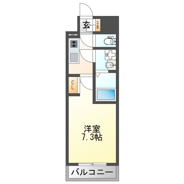 大阪市淀川区木川西３丁目の賃貸マンションの間取り