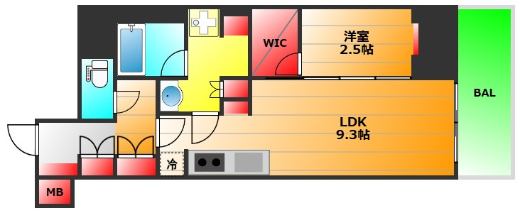 アーバネックス谷町四丁目の間取り|現状有姿