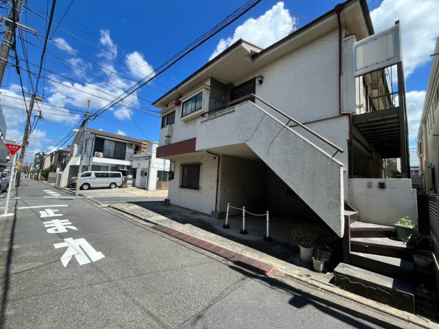 目黒区原町　建築条件なし売地の前面道路含む現地写真