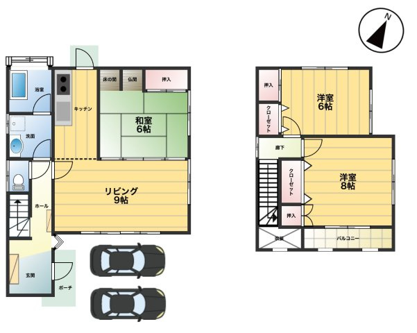 【間取り】 | 北葛飾郡杉戸町大字鷲巣　中古戸建