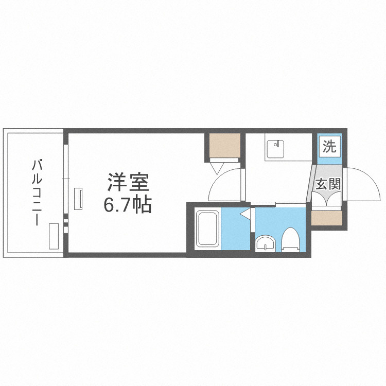 エグゼ弁天町の間取り