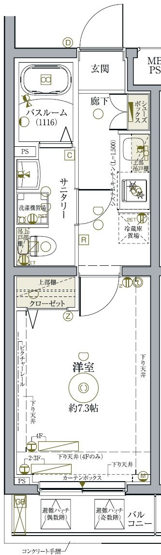 クレヴィスタ練馬武蔵関の間取り