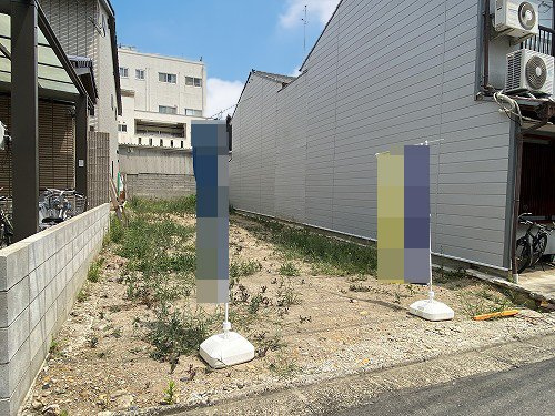 上・新美濃部町 建築条件無し 土地の外観