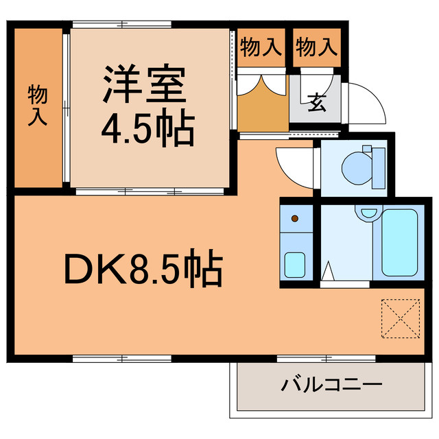 ビレッジハウス帯広1号棟の間取り