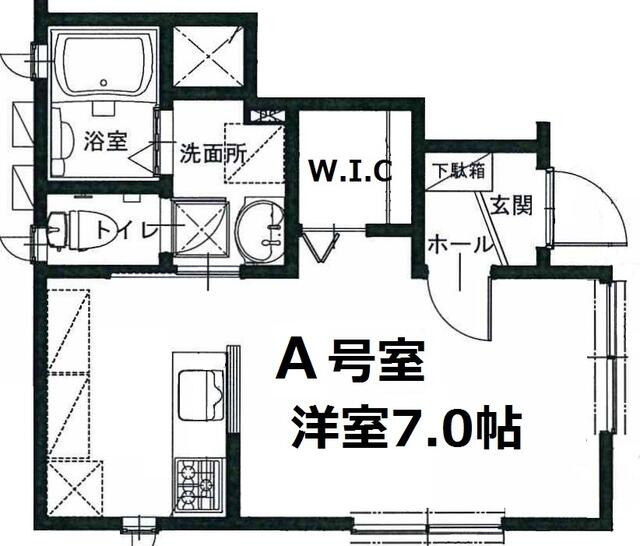 １Ｆの１Ｒ間取り