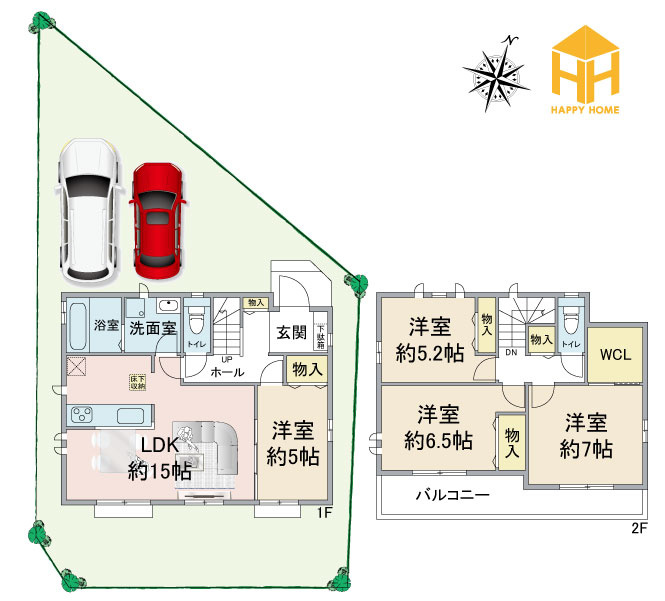 ハートフルタウン西昆陽2丁目新築戸建て全4区画│4LDK+駐車2台可の間取り|※現況と図面が異なる場合現況を優先いたします。