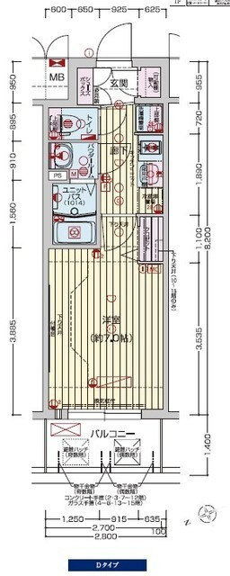 プレサンスＯＳＡＫＡ　ＤＯＭＥＣＩＴＹ　クロスティの間取り