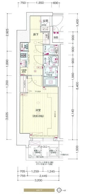 プレサンス堺筋本町センティスの間取り