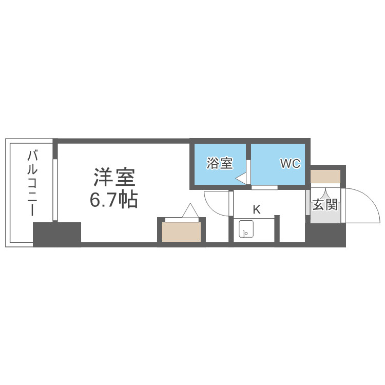 エステムコート阿波座プレミアムの間取り