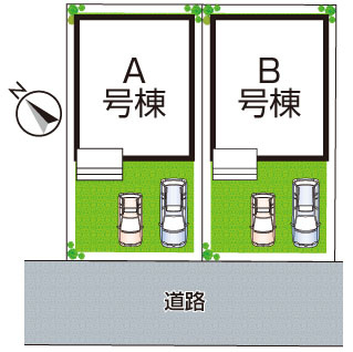 明石市東朝霧丘　新築一戸建ての区画図|全2区画