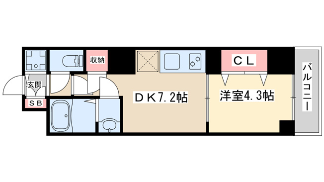 【間取り】 | S-RESIDENCE堺筋町Uno