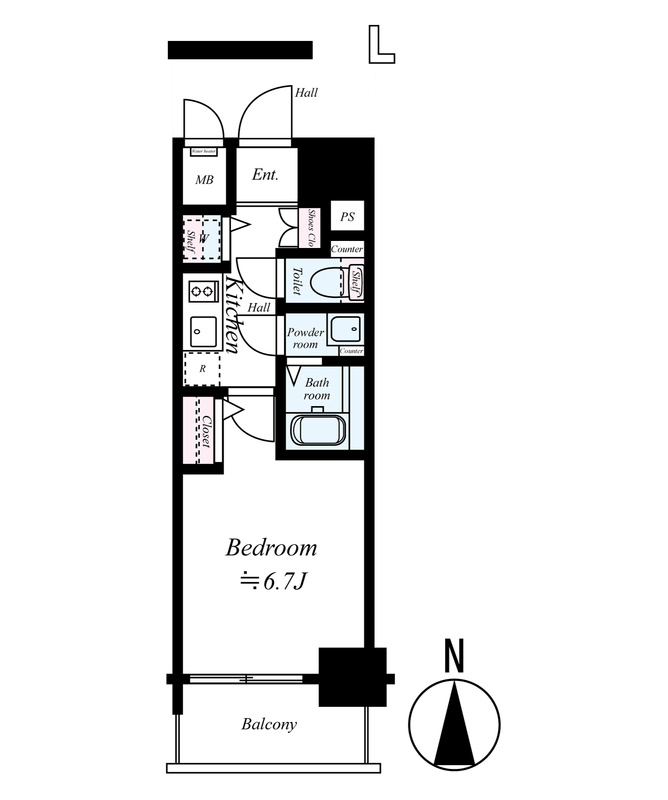 エスリード松屋町SOUTHの間取り