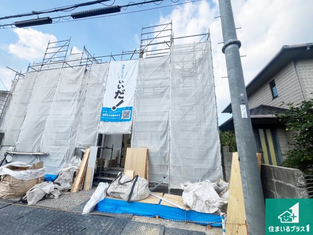 明石市東朝霧丘　新築一戸建ての外観|周辺は落ち着いた街並みの住宅地！子育てがしやすい住環境です！まだ未完成ですが、現地でしかわからない事もございます。是非一度ご覧ください。