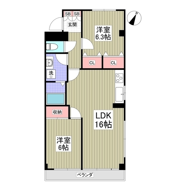 リブレス坂戸関間の間取り