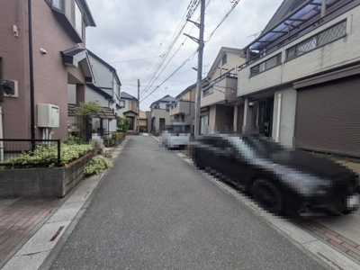 【前面道路含む現地写真】 | 春日部市大畑　テラス屋根　4LDK　