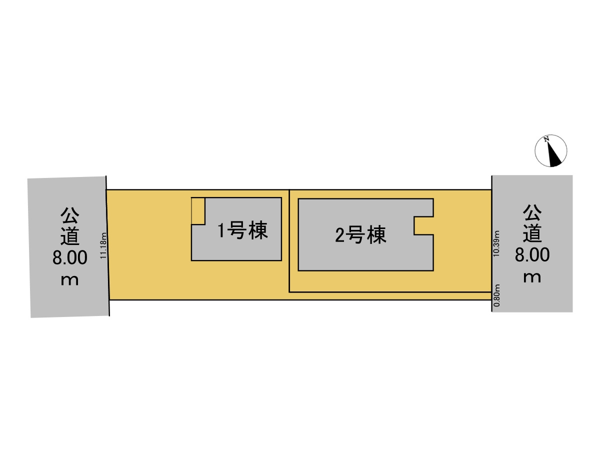 リーブルガーデン　羽島市福寿町間島　全２区画分譲の区画図|■区画図
■YAMADA電機の　ヤマダ不動産　株式会社リライフ　
いつでもお問合わせ下さい。