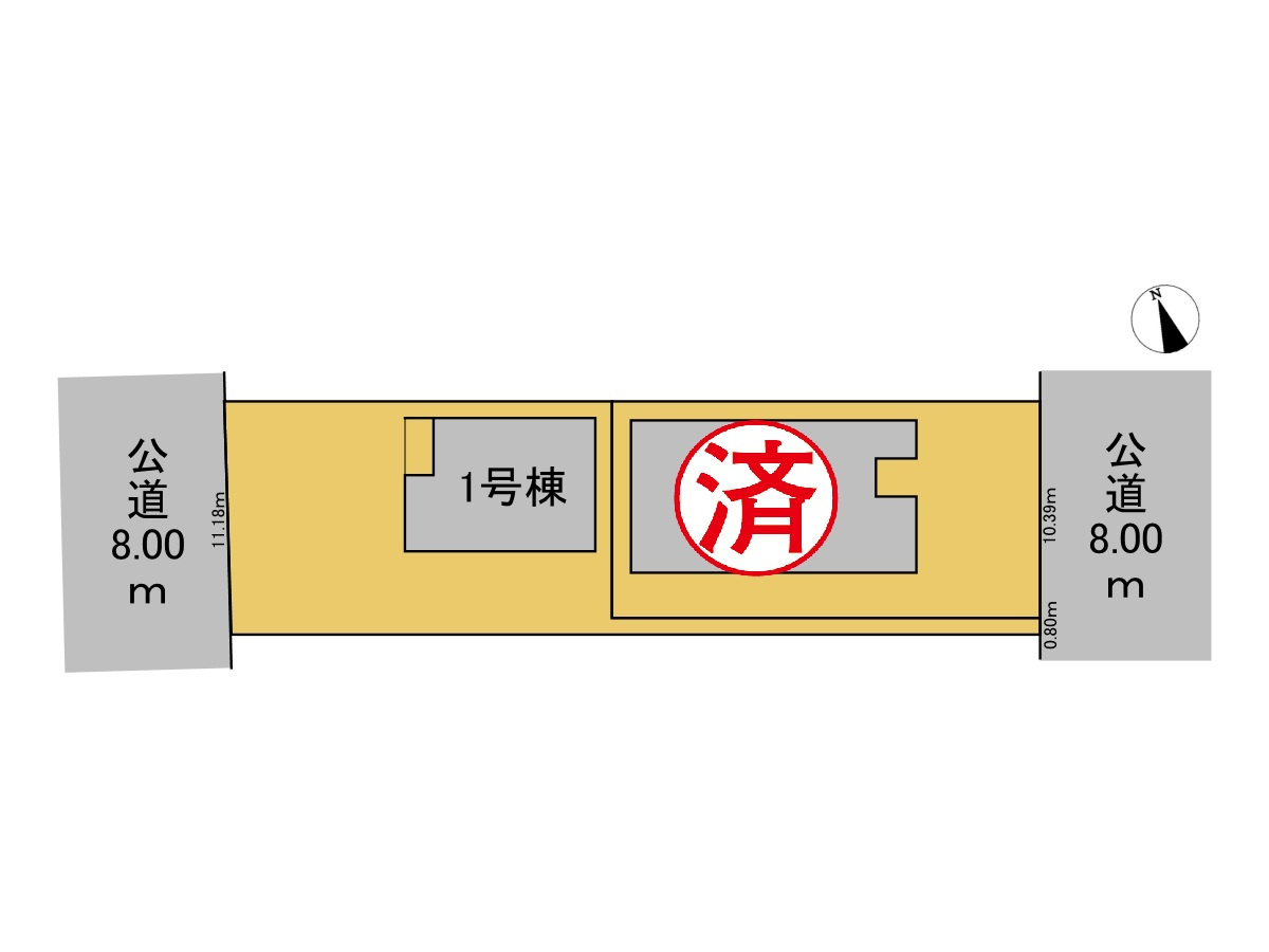 リーブルガーデン　羽島市福寿町間島2丁目　全２区画分譲の区画図|■区画図
■YAMADA電機の　ヤマダ不動産　株式会社リライフ　
いつでもお問合わせ下さい。