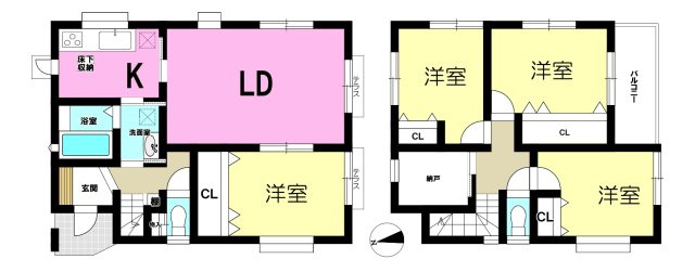 中古戸建の間取り