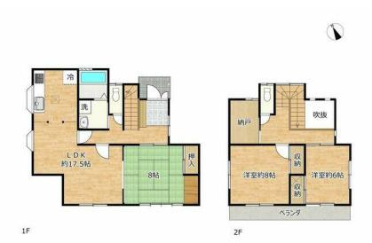 古河市鴻巣　中古一戸建ての間取り|全居室６帖以上のゆとりのある間取りです♪