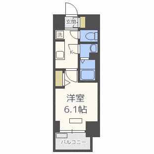 ララプレイス大阪新町ヴェレの間取り