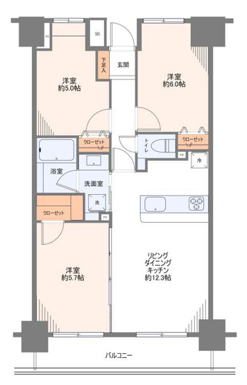 【間取り】 | 藤和シティホームズ鎌倉山崎