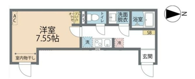 カインドネス亀有Ⅱの間取り