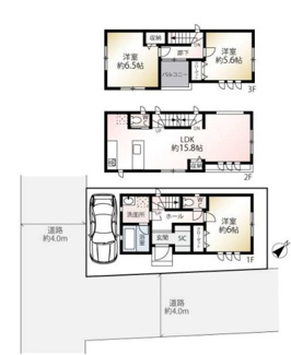 【間取り】 | 兵庫区下沢通4丁目新築戸建 | LDK約15.8帖♪