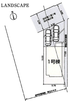 【区画図】 | 【仲介手数料無料！！】国立市富士見台1丁目　新築戸建て（全1棟）1号棟　5480万円 | 敷地面積／95.92㎡（29.01坪）計画道路あり