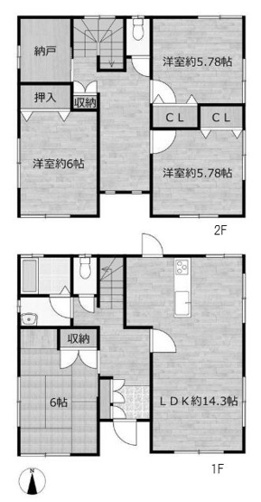 【間取り】 | 池田市伏尾台４丁目　中古戸建