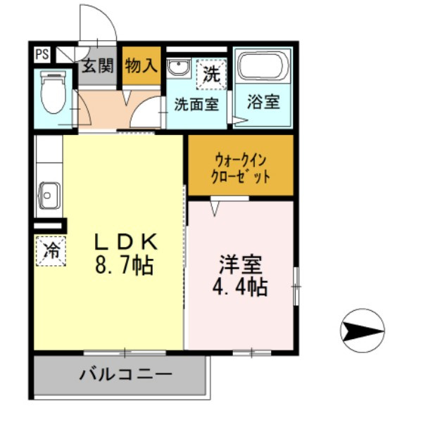 川崎市多摩区菅１丁目のアパートの間取り