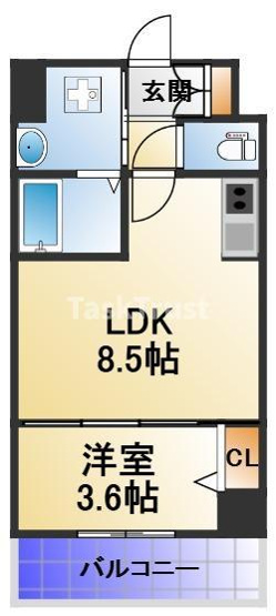 【間取り】 | クローバー・グランデ玉造