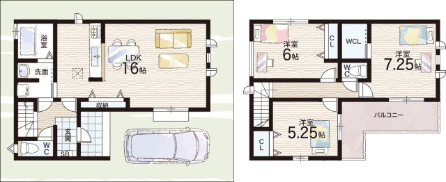 尼崎市食満　新築一戸建ての間取り|A号地