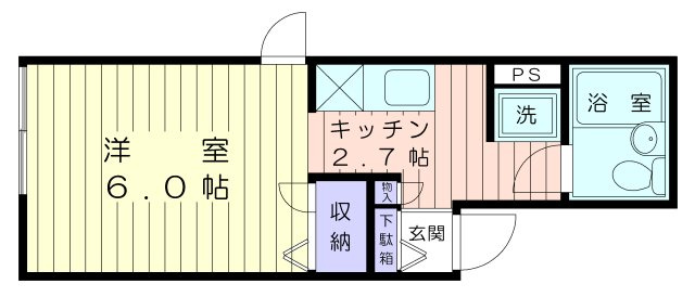 【間取り】 | グリーンヒル御殿山（女性専用アパート）