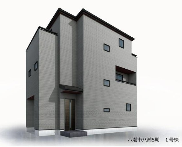 八潮市八潮6丁目　新築戸建　全2棟　1号棟の外観パース|完成予想図にCGによる画像処理を行っています。実際とは多少異なる場合がございます。