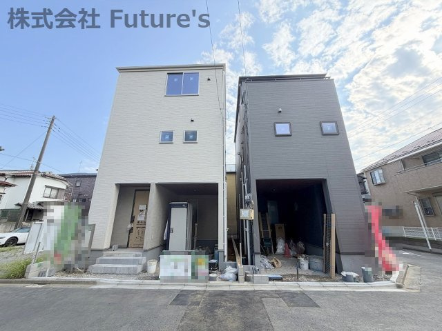 八潮市八潮6丁目　新築戸建　全2棟　1号棟の外観|現地の写真になります。