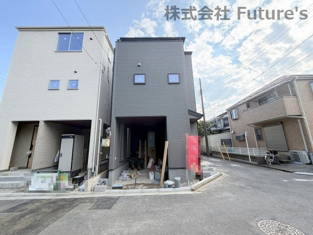 八潮市八潮6丁目　新築戸建　全2棟　1号棟の外観|現地の写真になります。