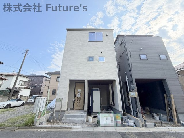 八潮市八潮6丁目　新築戸建　全2棟　1号棟の外観|現地の写真になります。
