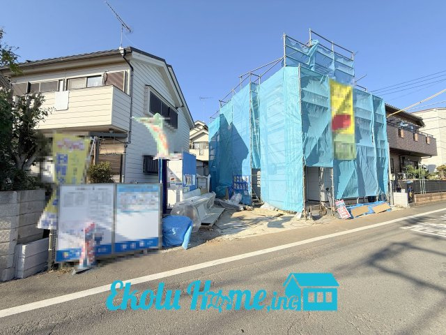 東大和桜が丘　全1棟の外観|現地 （2026年9月）撮影
※空はCG加工しています。