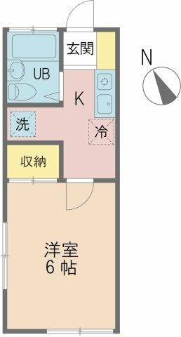 横浜市港北区篠原台町のアパートの間取り