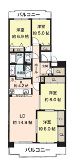 【間取り】 | ジオ緑地公園5番館