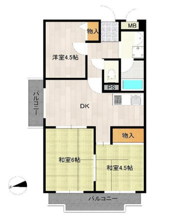 メゾンエスポアールの間取り